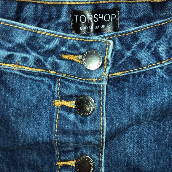 Top shop jean button up skirt - Picture 4 of 4
